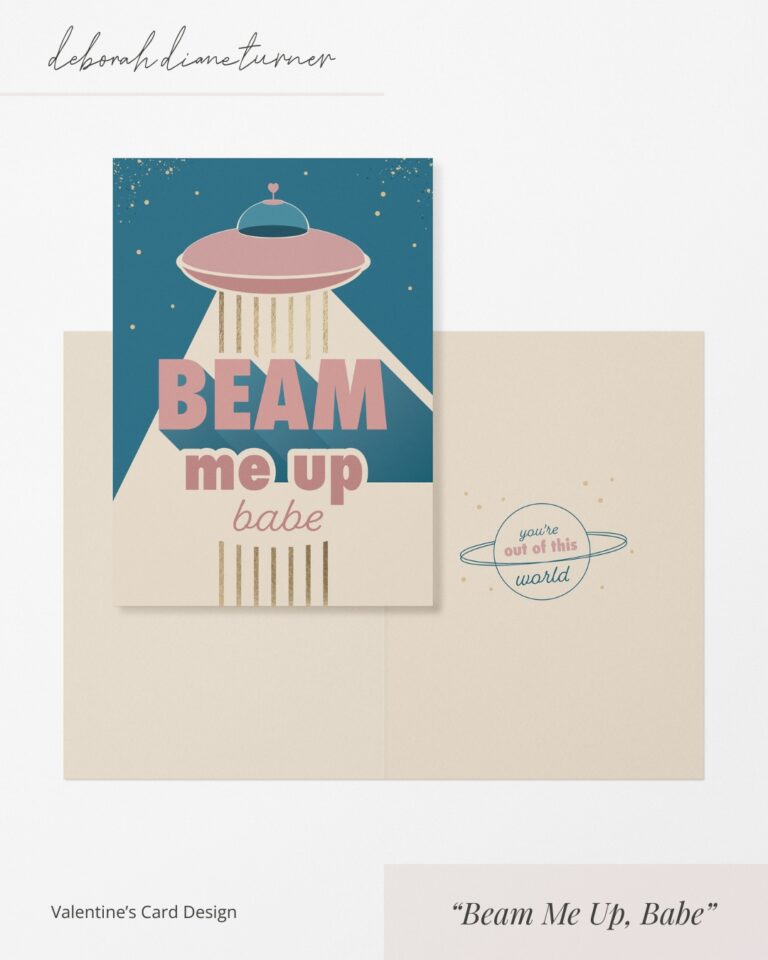 Beam Me Up - Valentines Card Design