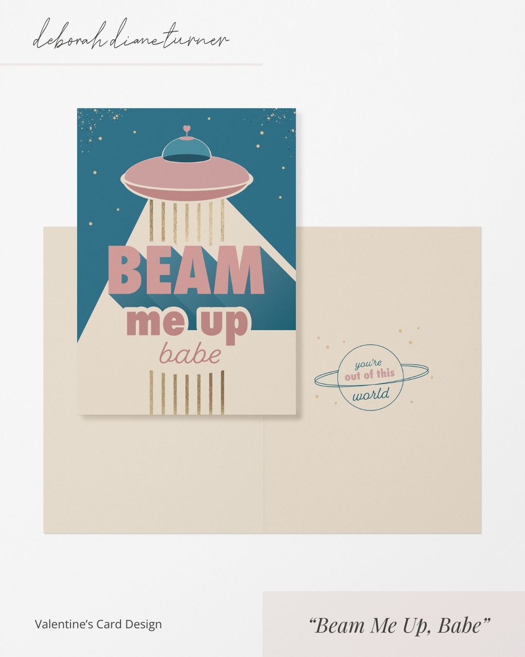 Beam Me Up - Valentines Card Design
