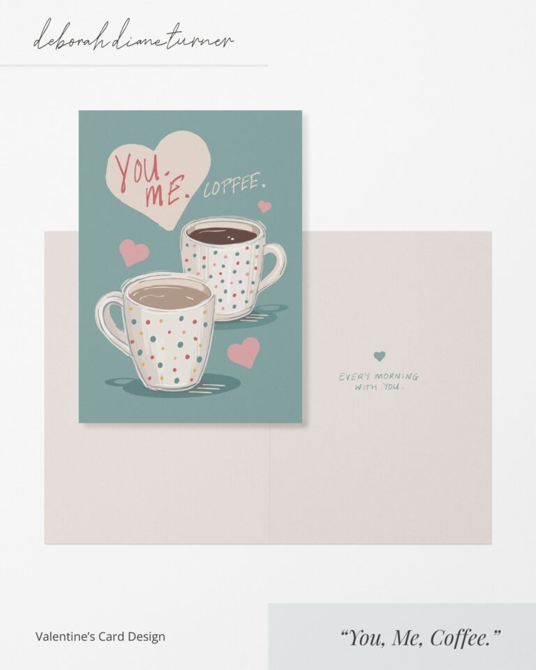 You Me Coffee - Valentines Card Design